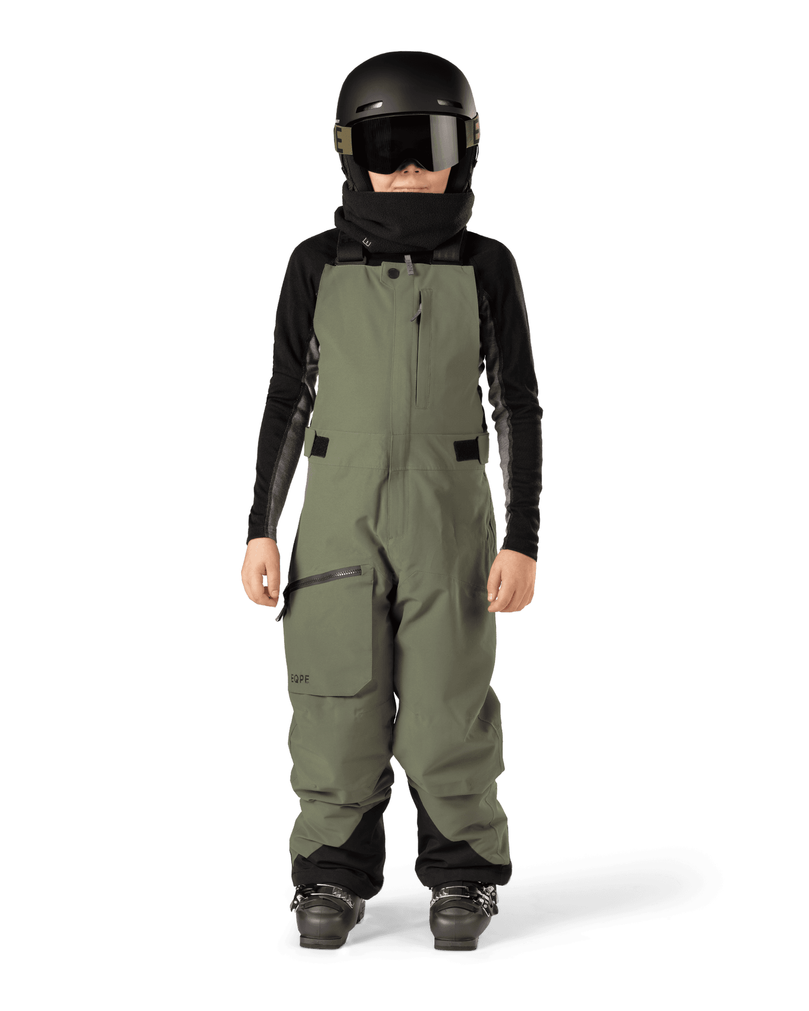 Qanuk Bib Pant JR Lichen Green